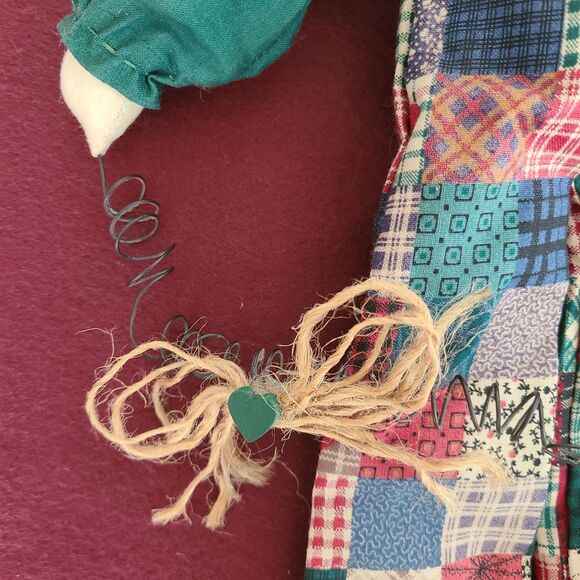 Handcrafted Large Floppy Country Calico Bunny Rabbit Patchwork Country Bunny - Picture 3 of 10